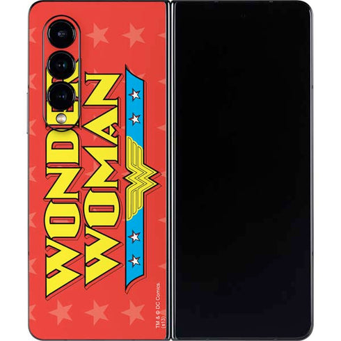 DC Comics Wonder Woman Logo Galaxy Z Fold4 5G Skin